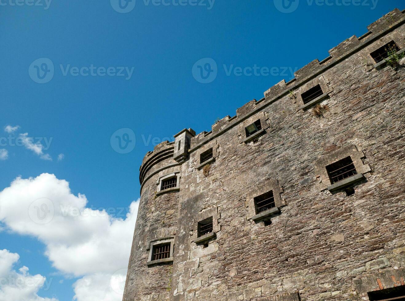 Old celtic castle tower walls, Cork City Gaol prison in Ireland. Fortress, citadel background photo