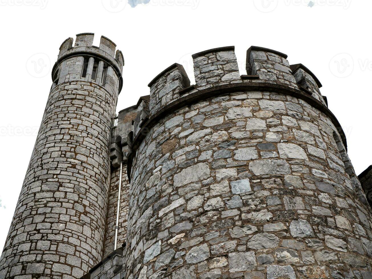 Old celtic castle tower, Blackrock castle in Ireland. Blackrock Observatory fortress over transparent background png illustration photo