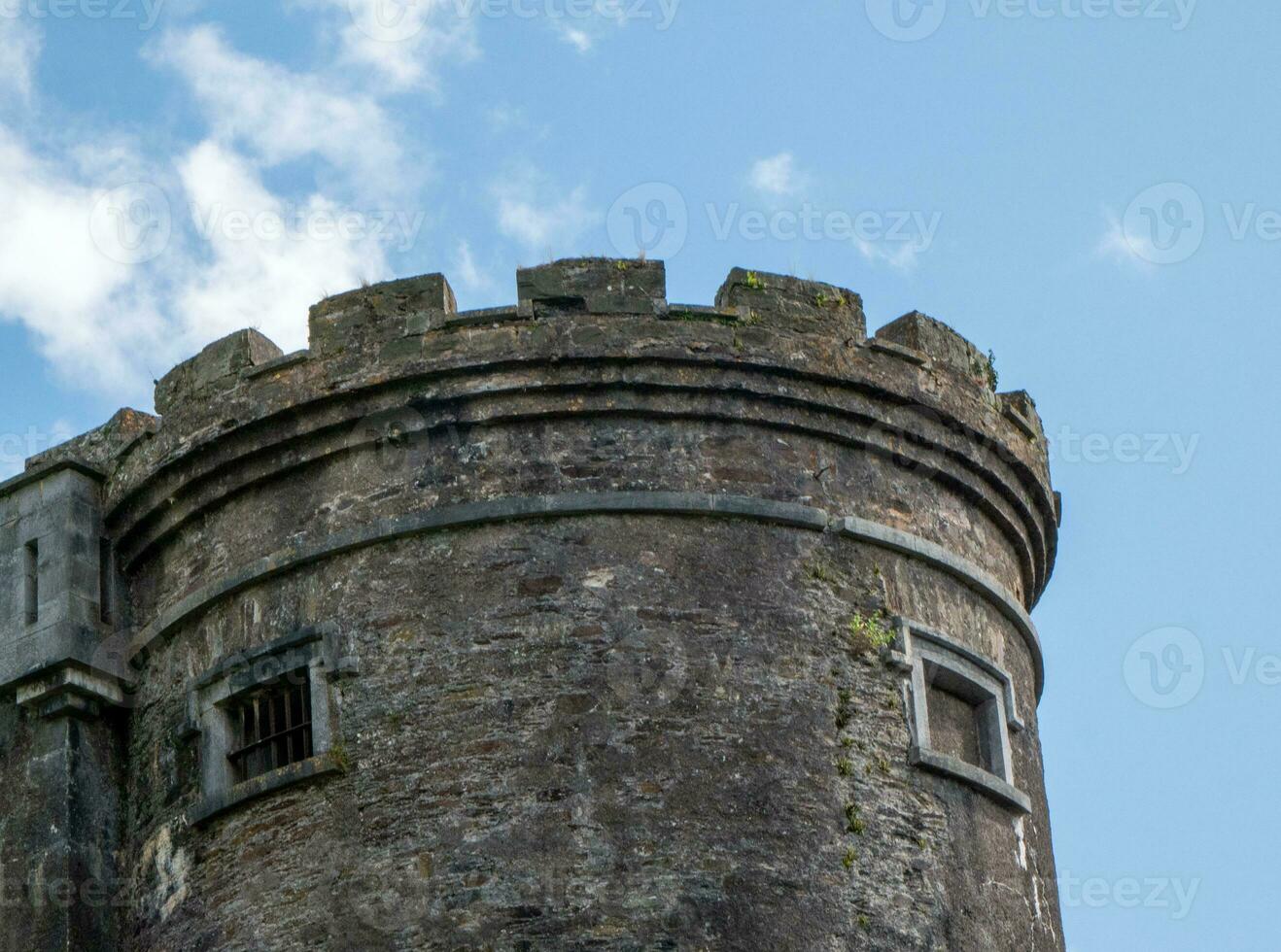 Old celtic castle tower walls, Cork City Gaol prison in Ireland. Fortress, citadel background photo