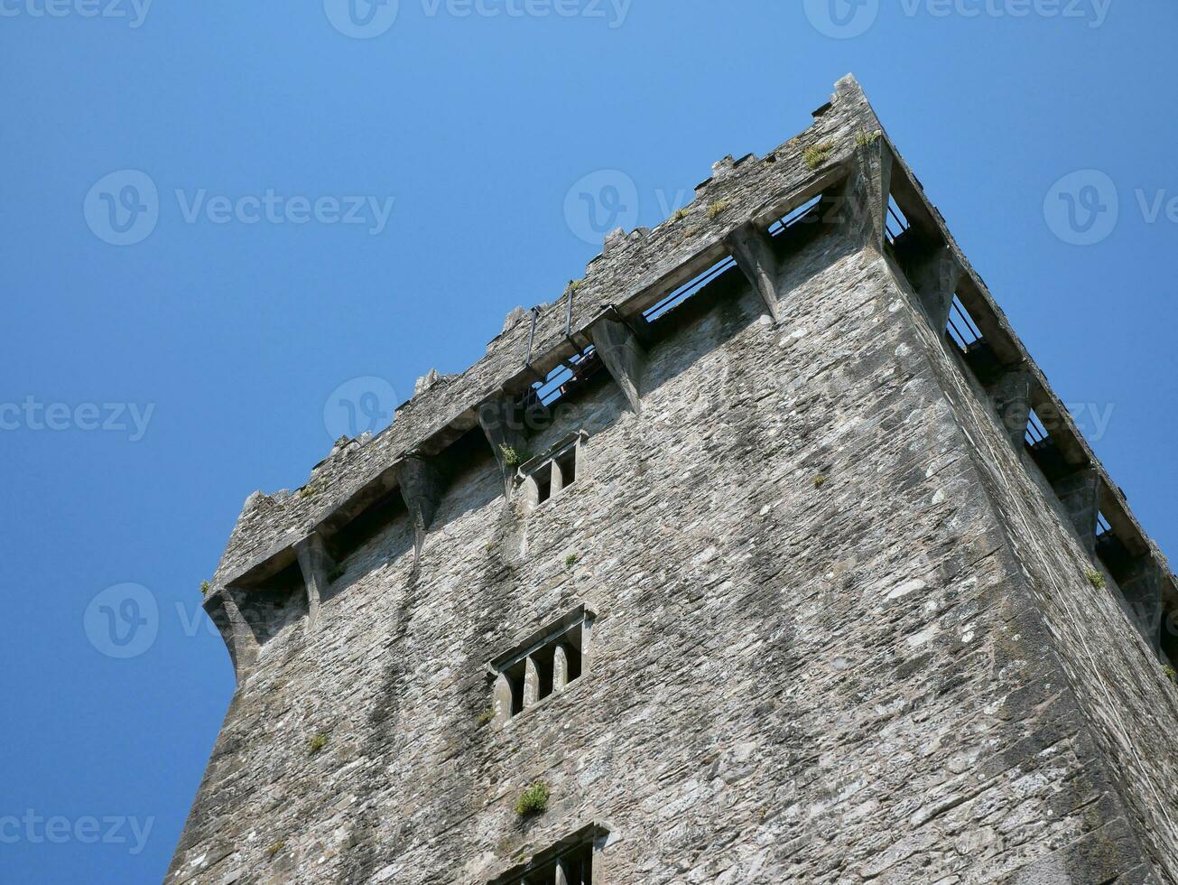 Old celtic castle tower, Blarney castle in Ireland, old ancient celtic fortress photo