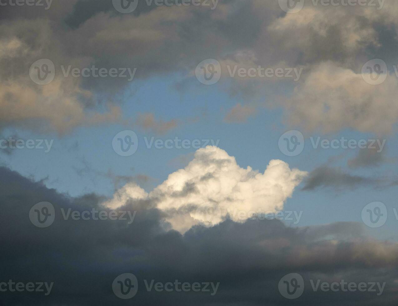 Stormy sky with white and grey clouds background, beautiful heaven
