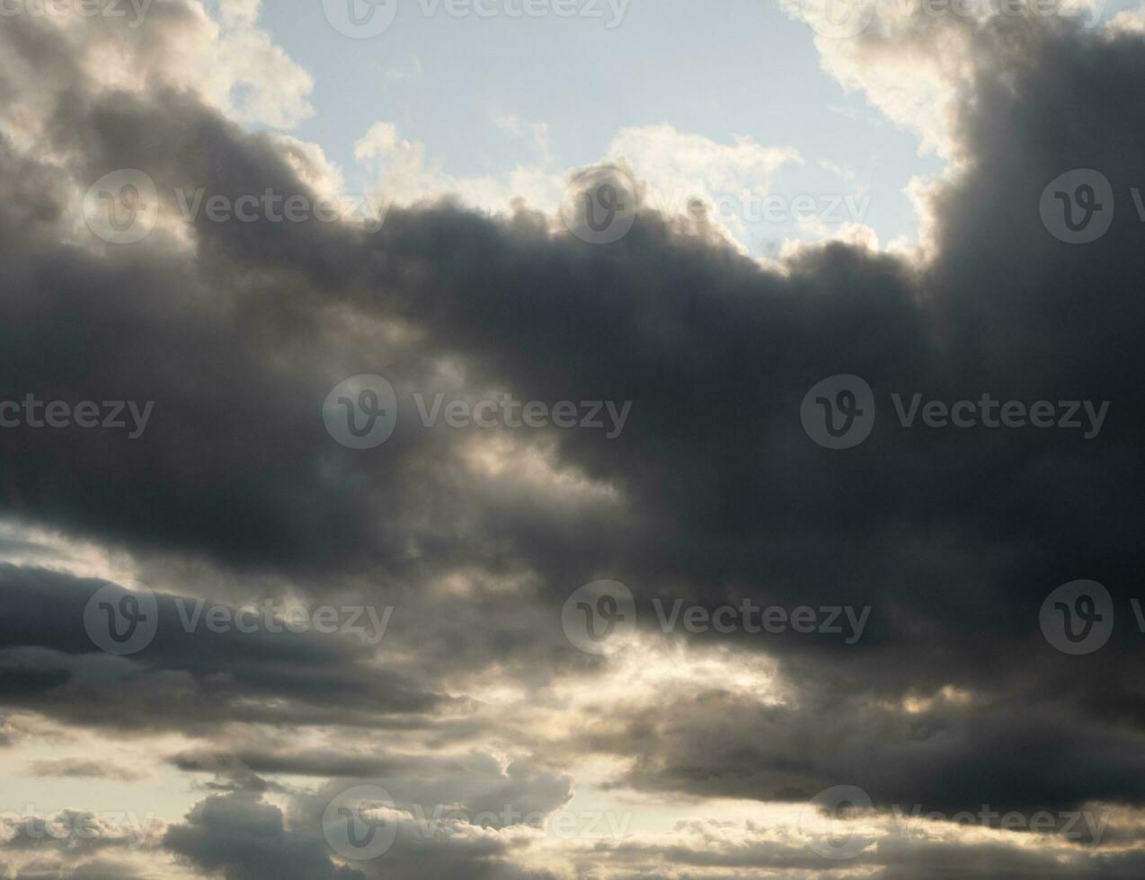 Stormy sky with white and grey clouds background, beautiful heaven