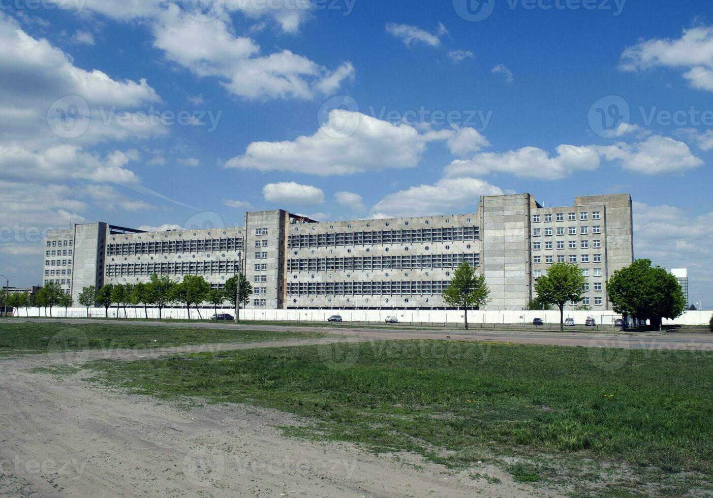 Factory building, heavy industry plant photo