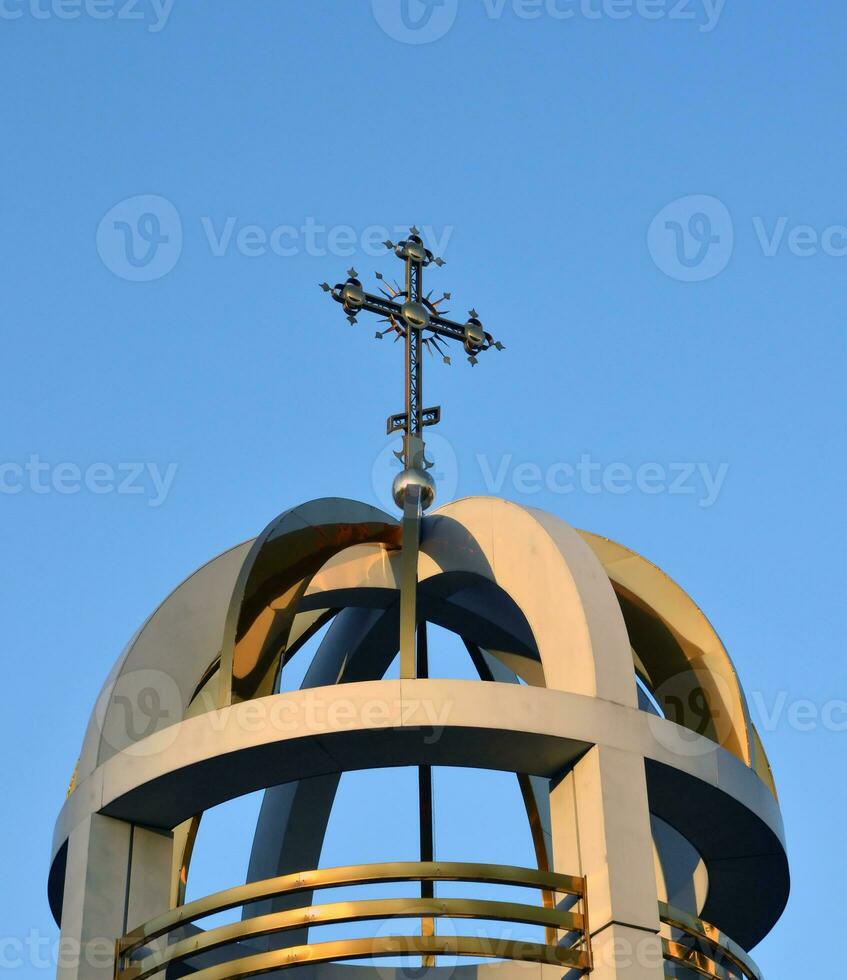 Cross on the orthodox church photo
