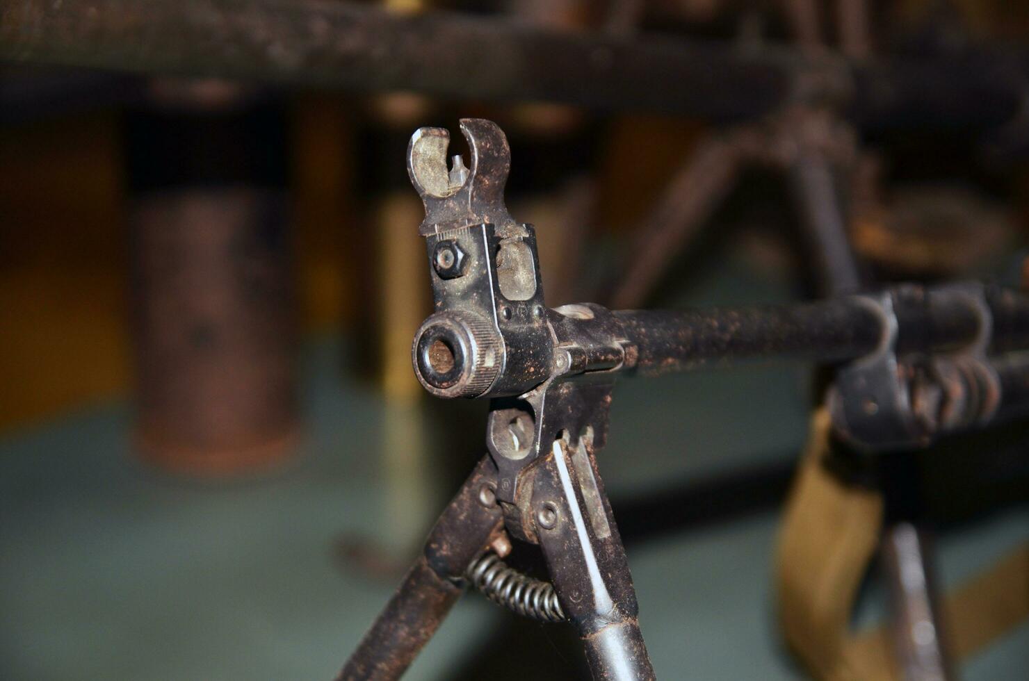 Old retro gun muzzle photo