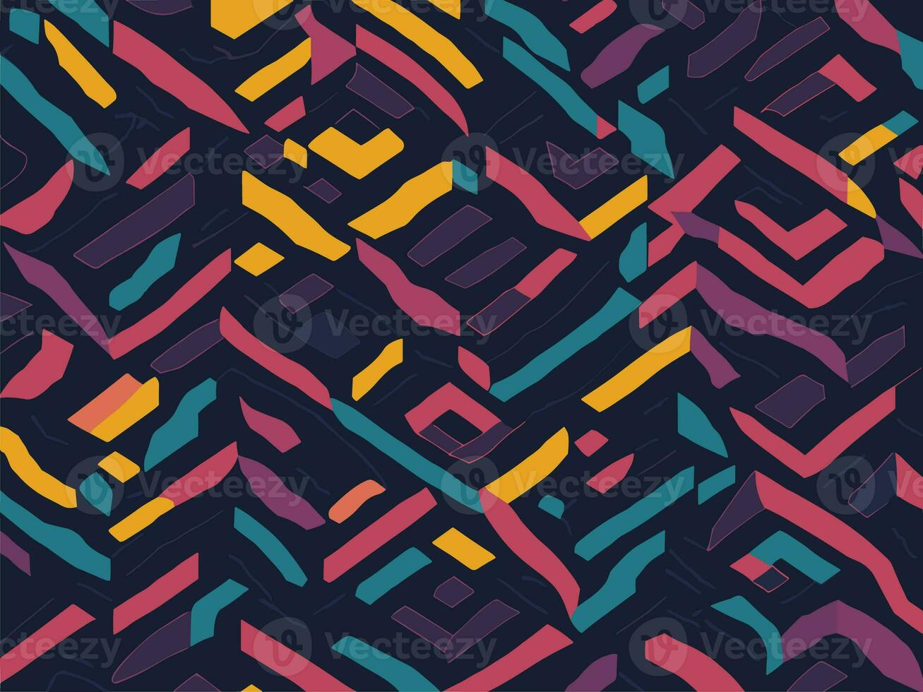 Seamless pattern with abstract geometric shapes. Repeating background. photo