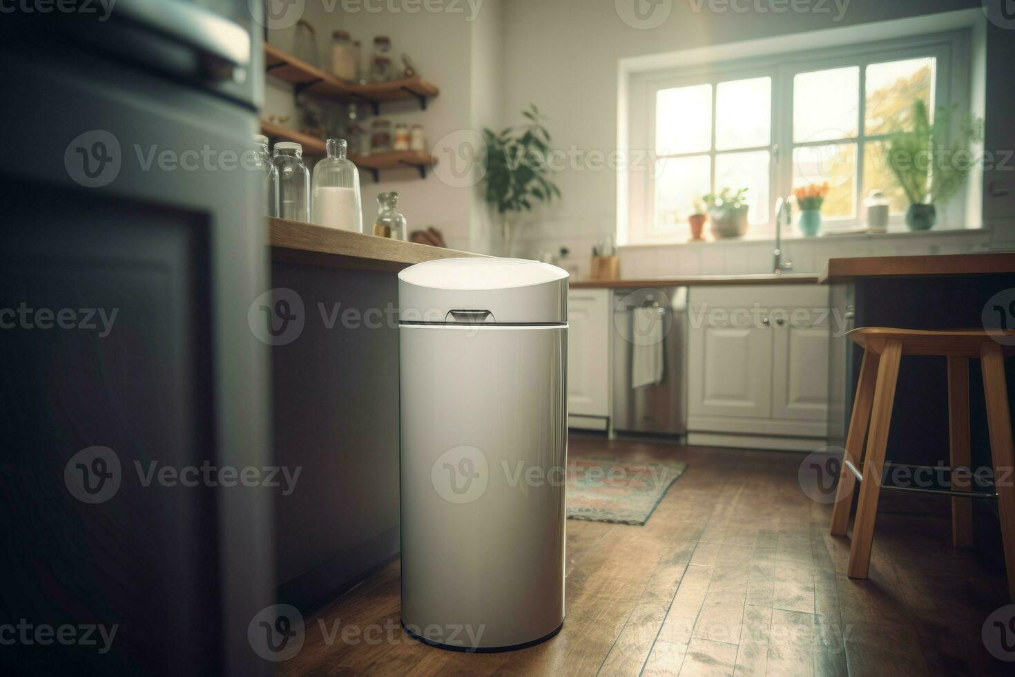 Garbage bin smart. Generate ai photo