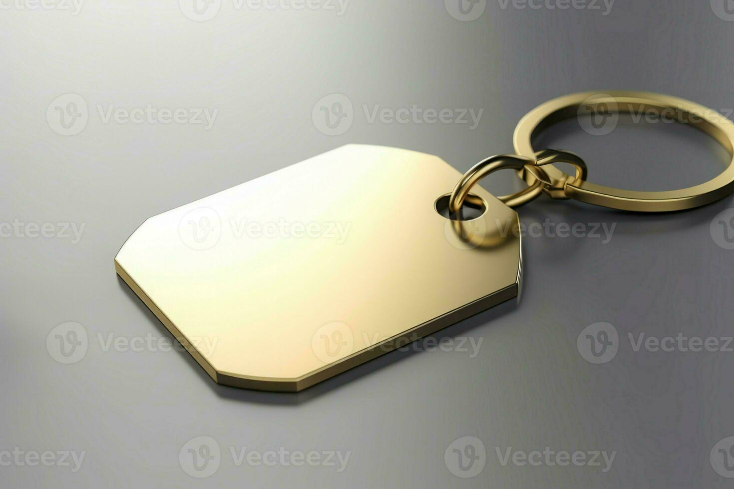 Pet golden necklace tag pendant. Generate Ai photo