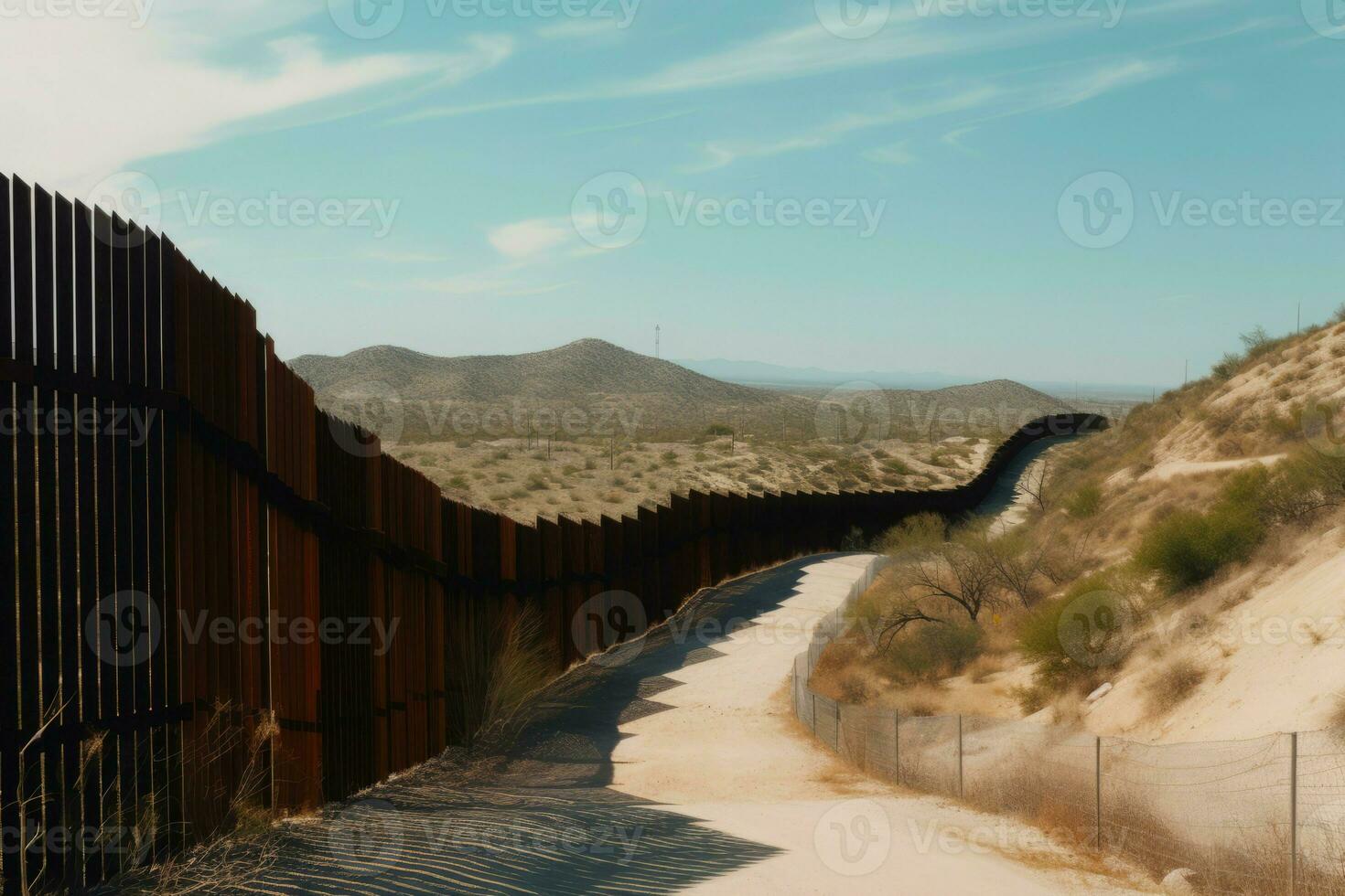 Usa mexico border. Generate Ai photo