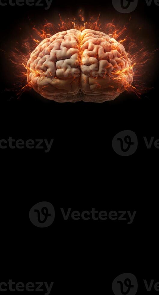 Explosive brain revelation banner. Generate ai photo