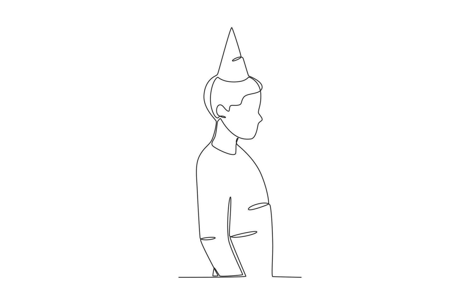 A man wearing a New Year's hat vector