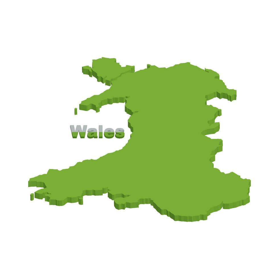 wales map icon vector