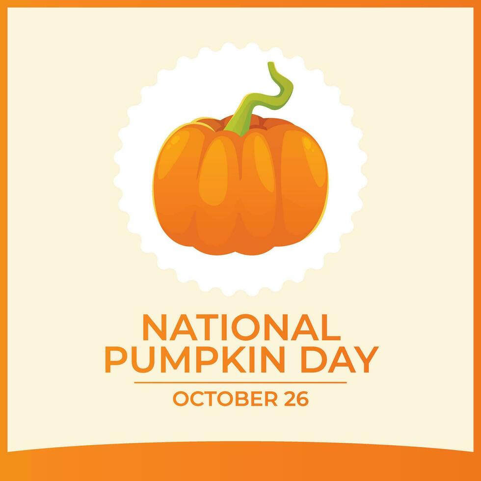 National Pumpkin Day design template good for celebration usage. pumpkin design template. pumpkin vector image. vector eps 10.