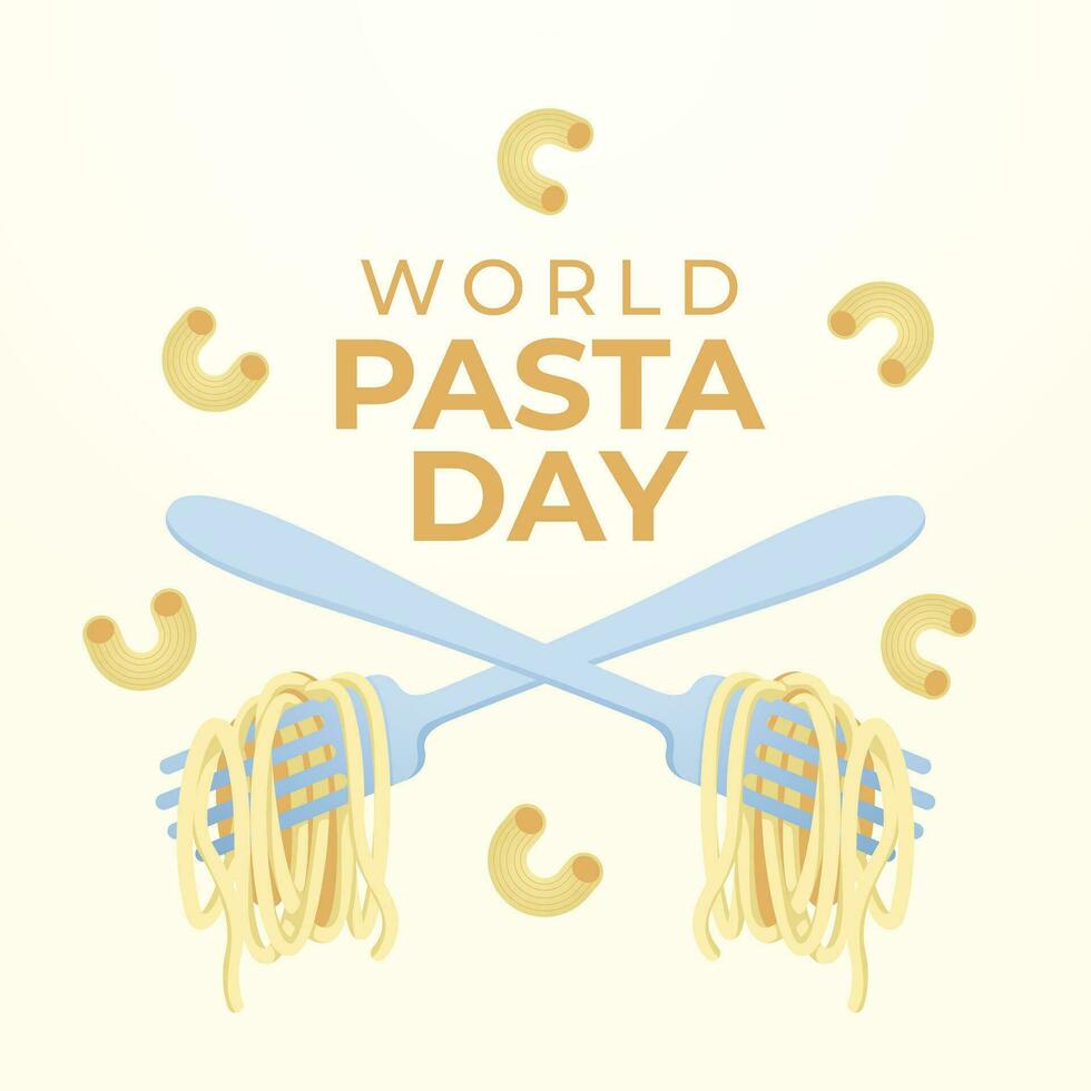 World Pasta Day design template good for celebration usage. pasta vector illustration. pasta image. flat design. vector eps 10.