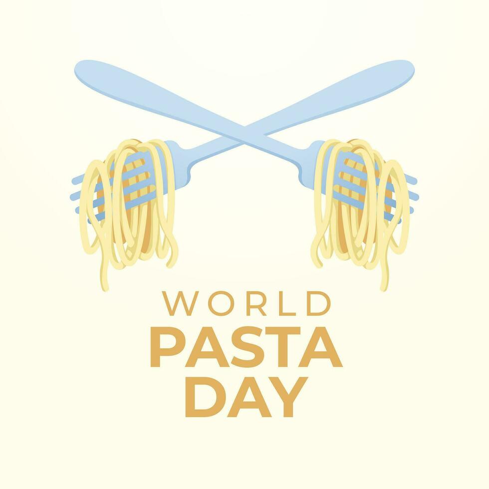 World Pasta Day design template good for celebration usage. pasta vector illustration. pasta image. flat design. vector eps 10.