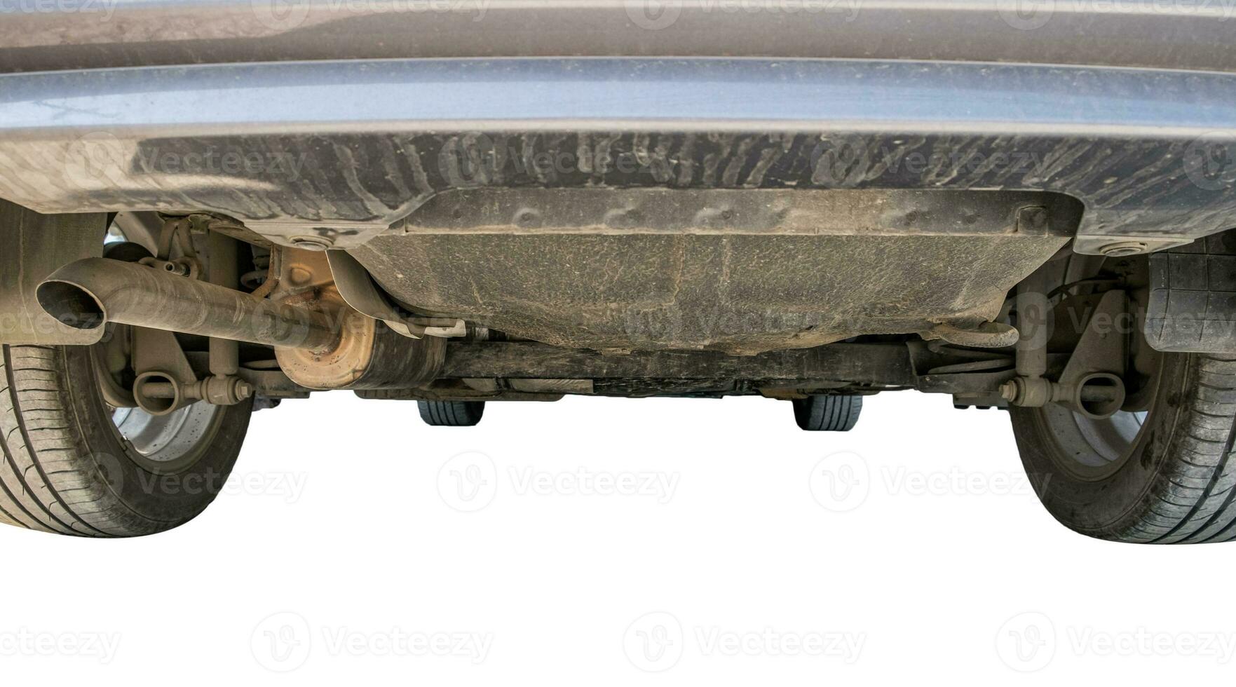 Car undercarriage dust dirty on background photo