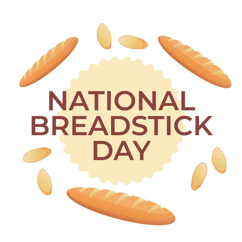 National Breadstick Day design template good for celebration usage. breadstick vector image. vector eps 10. flat design.