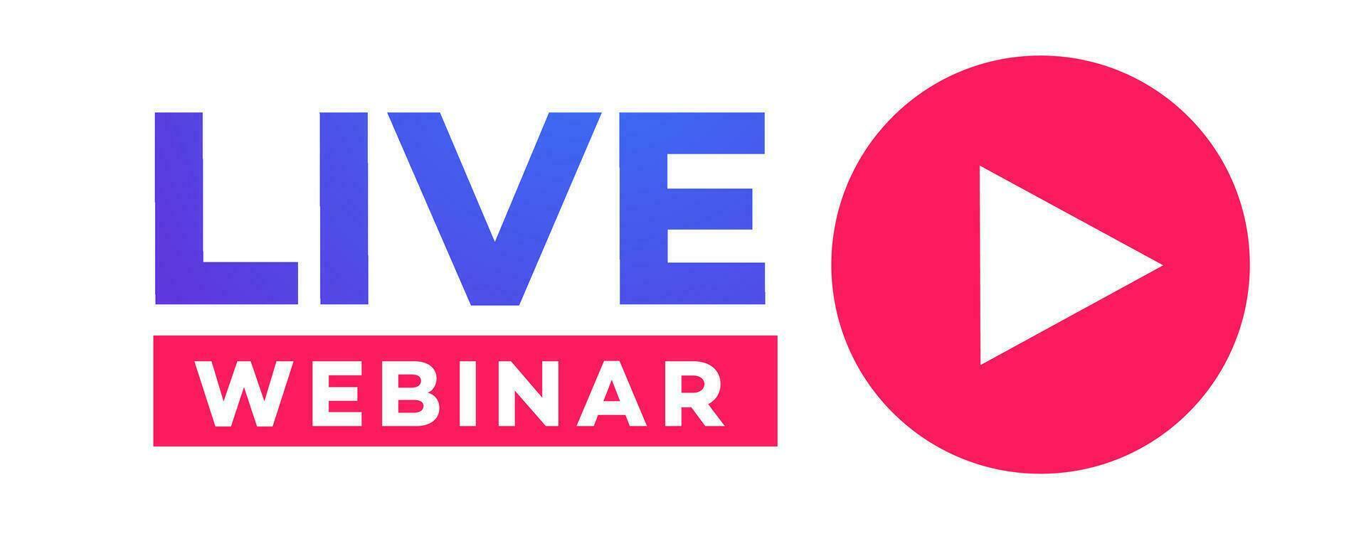 Live webinar vector icon flat style isolated