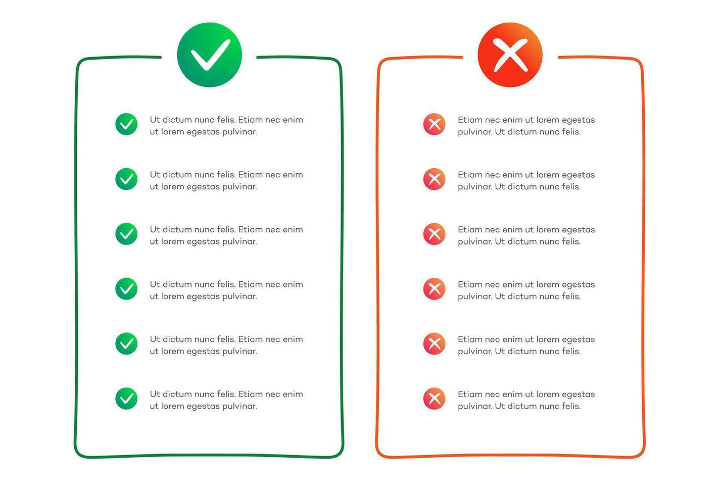 Do and dont infographic frame template vector