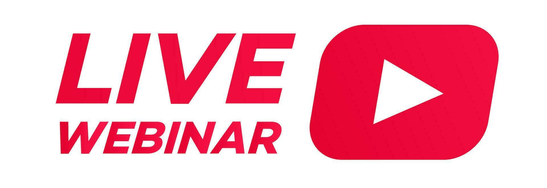 Vector live webinar icon flat style isolated
