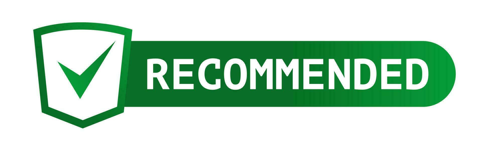 Recommended sticker with check symbol vector