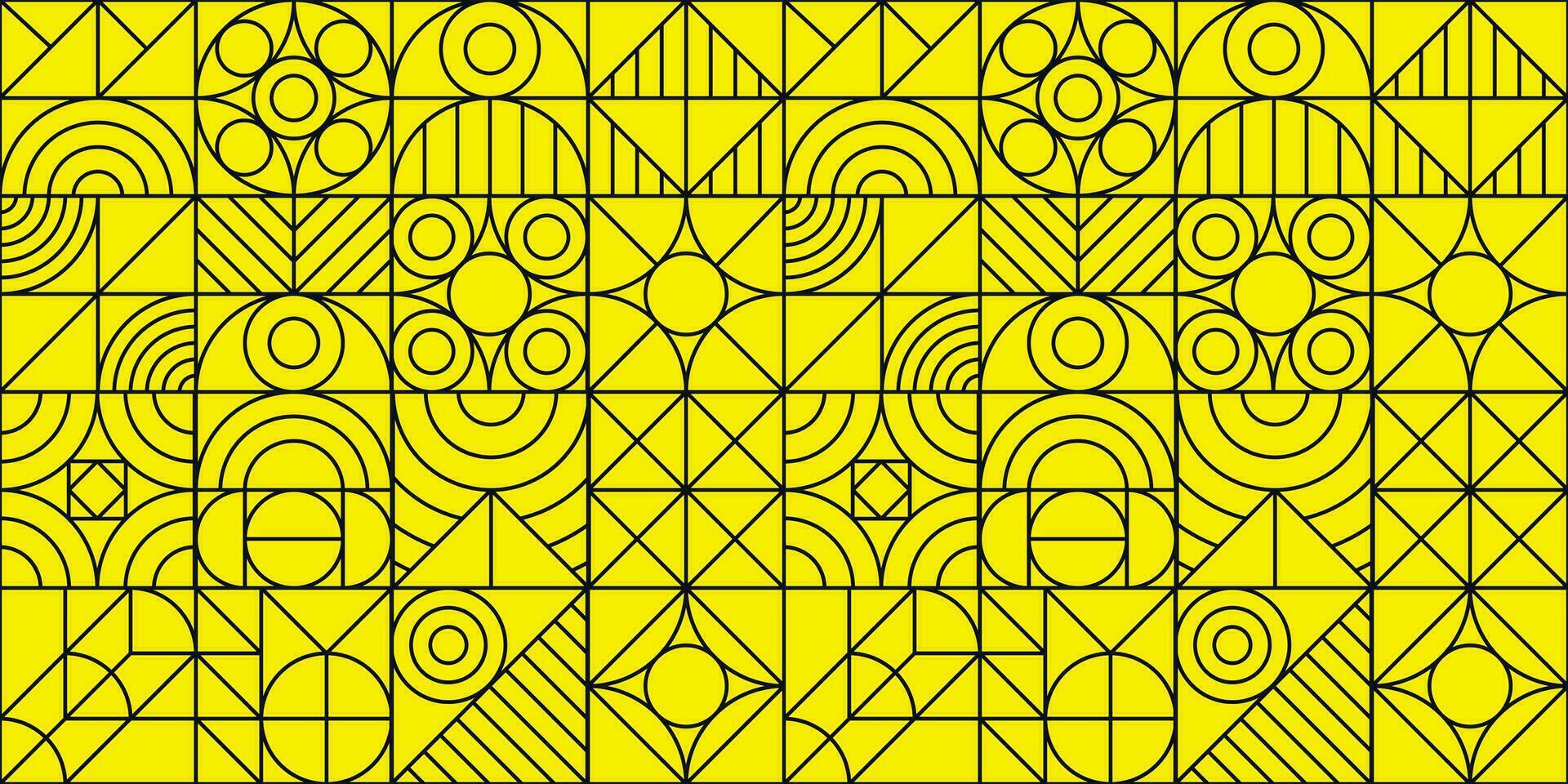 Bauhaus pattern minimal 20s geometric line style vector