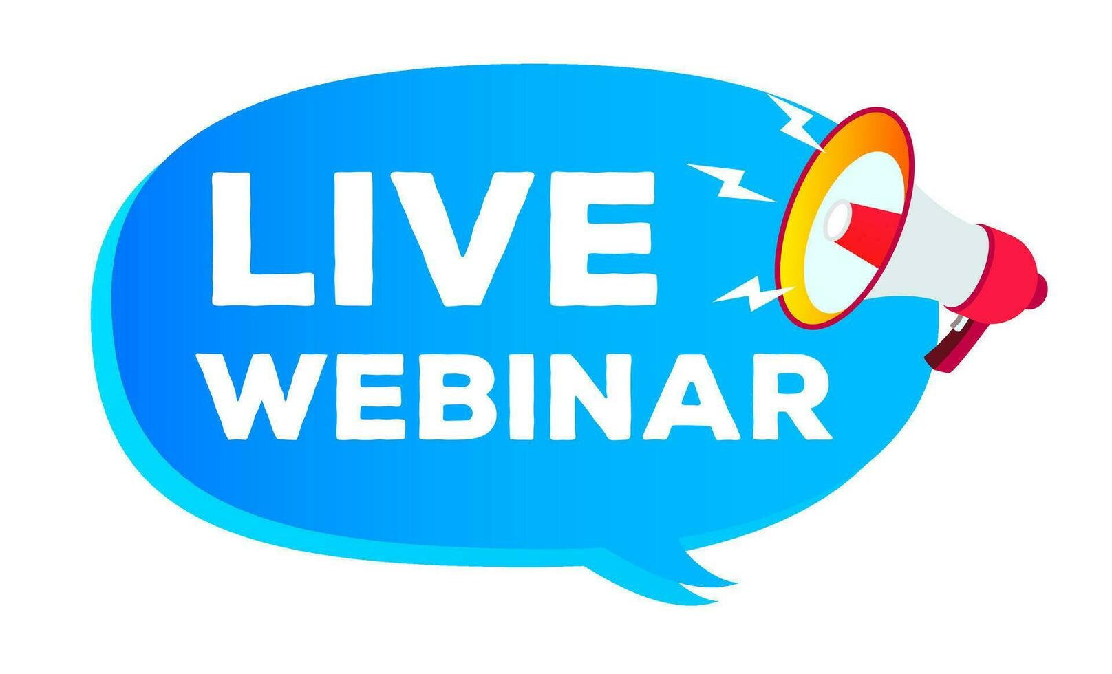 Live webinar speech bubble isolated vector
