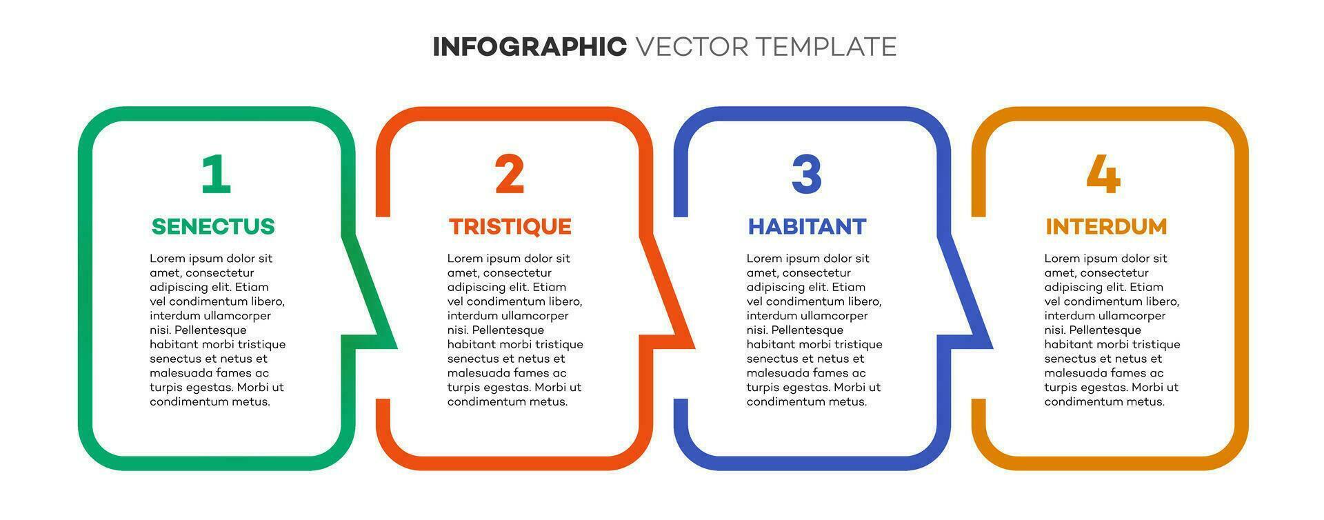 Infographic template timeline process 4 option or step vector