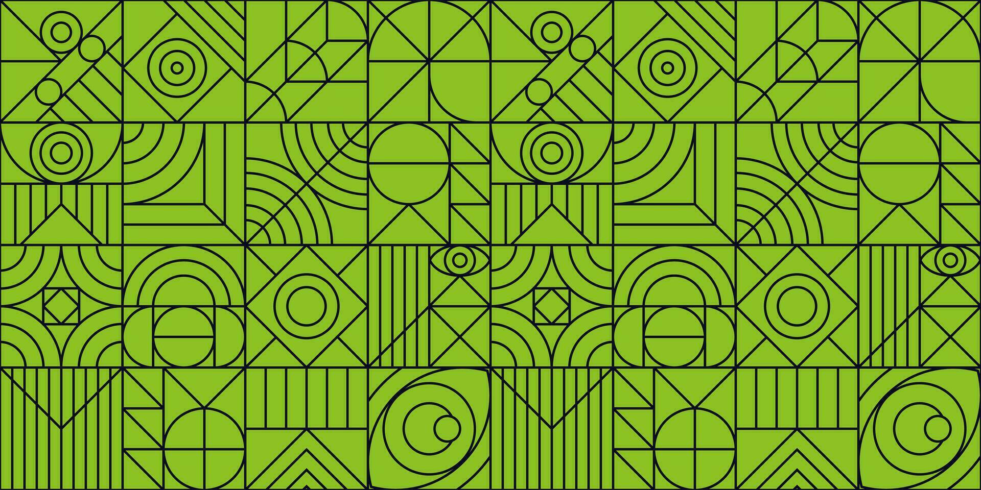 Bauhaus pattern minimal 20s geometric line style vector