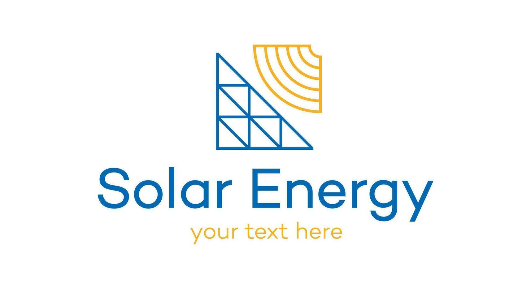 Solar energy logo modern line style isolated vector