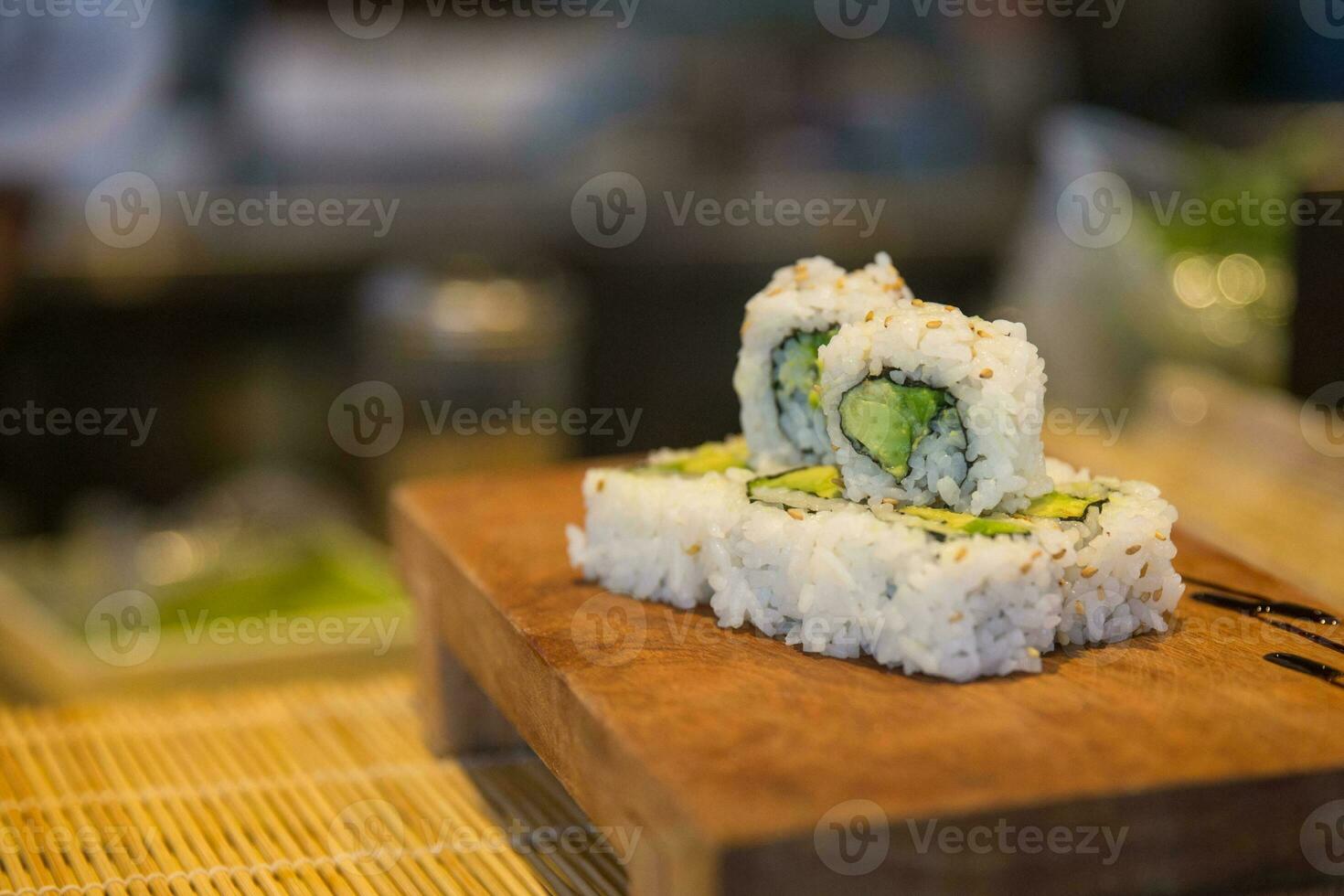 Avocado roll sushi photo