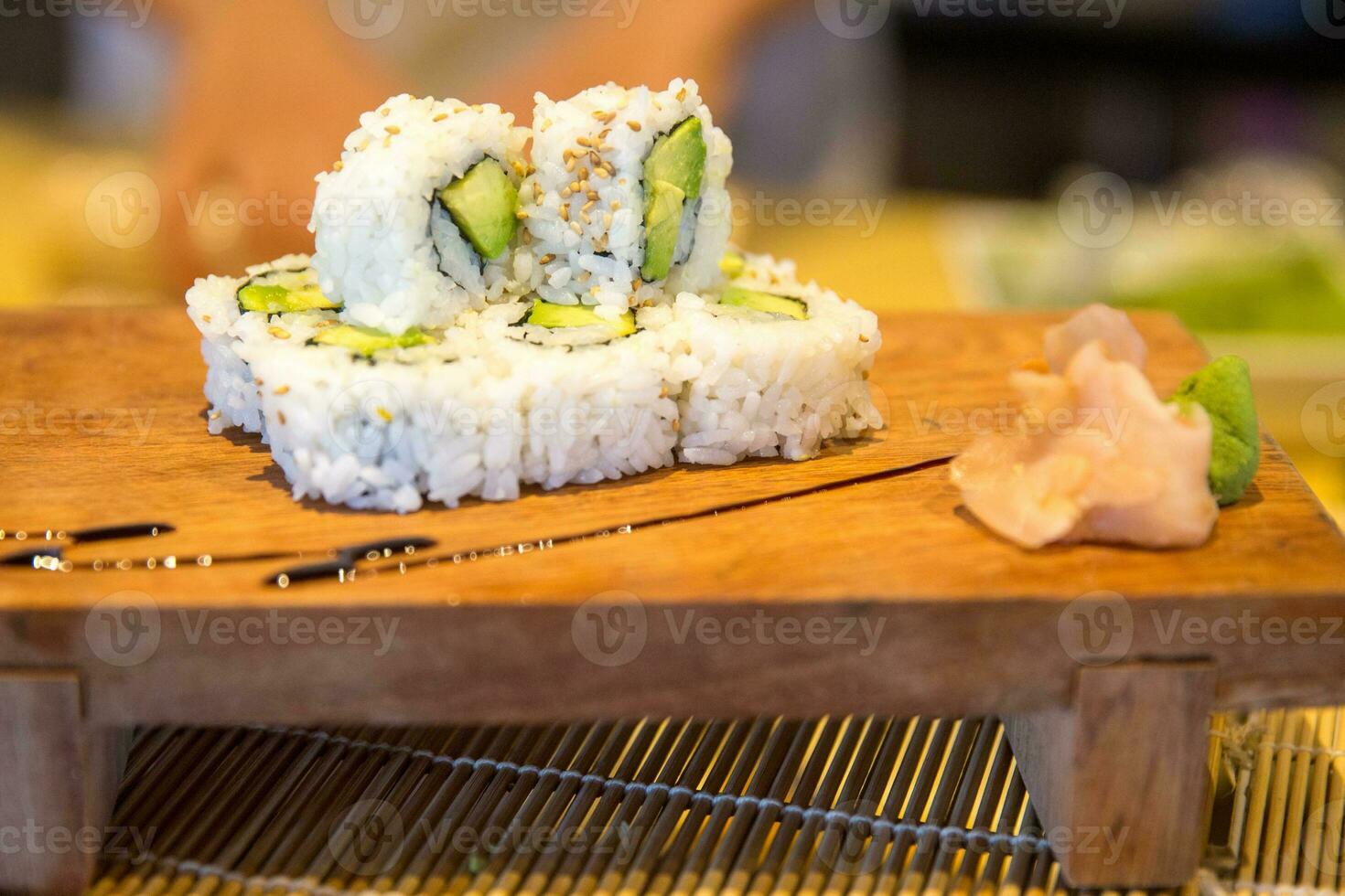 Avocado roll sushi photo