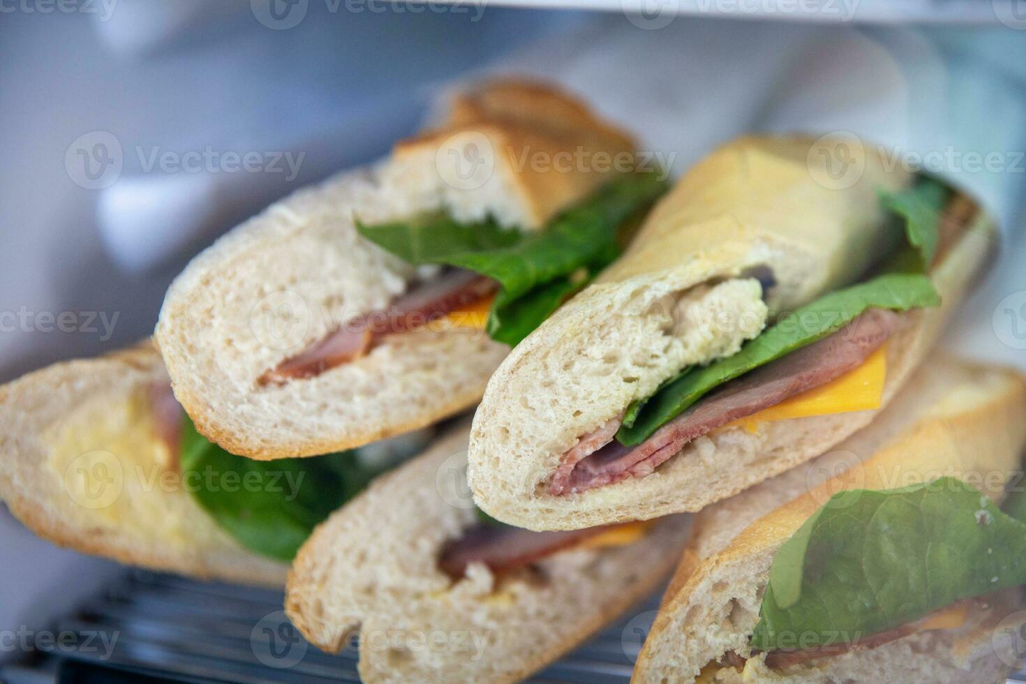 Ham and Cheese baguette photo