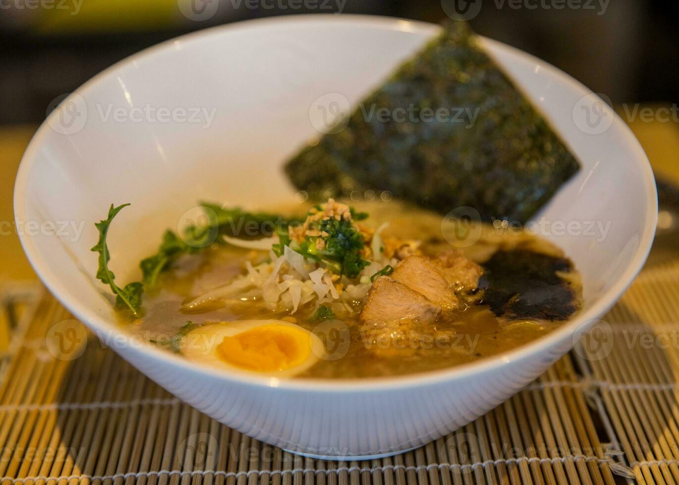 Tonkotsu Ramen Noodle Bowl photo