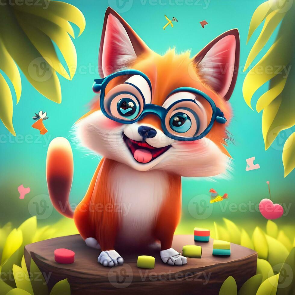 3D character mascot for a web-based educational platform targeting children photo