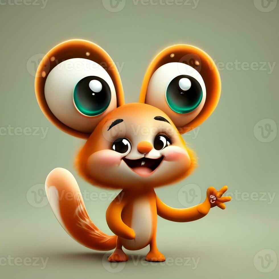 3D character mascot for a web-based educational platform targeting children photo