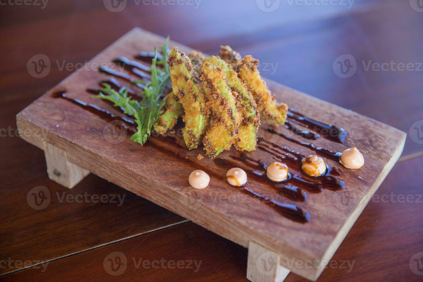 Deep fried avocado fries photo