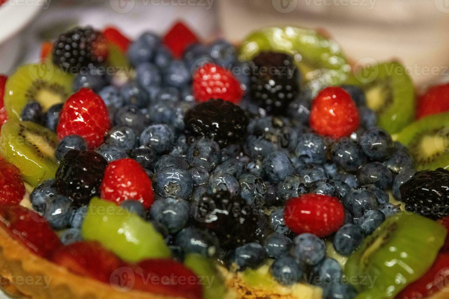 Large fruit tart pie photo