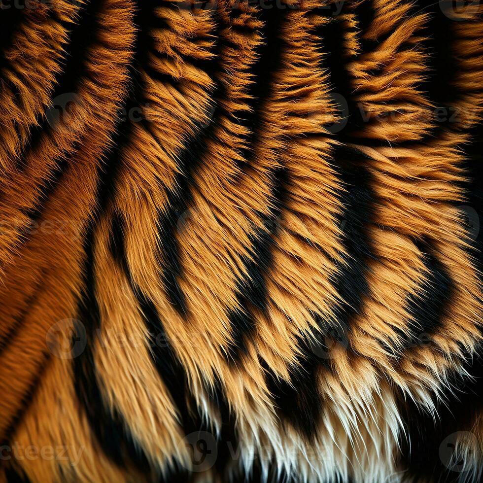 realistic tiger fur texture. generated AI photo