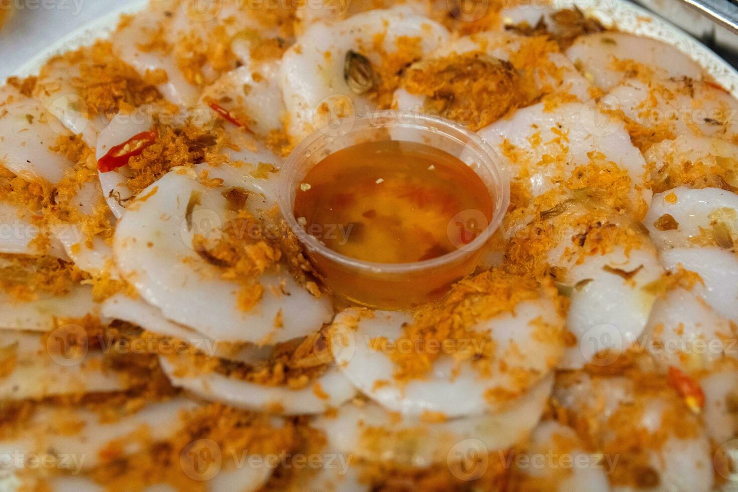 banh beo with dipping sauce photo