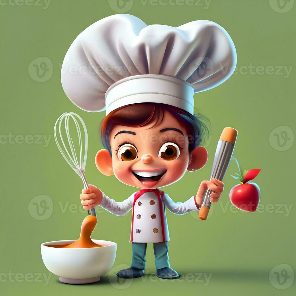 3D character for a web-based cooking app aimed at children photo