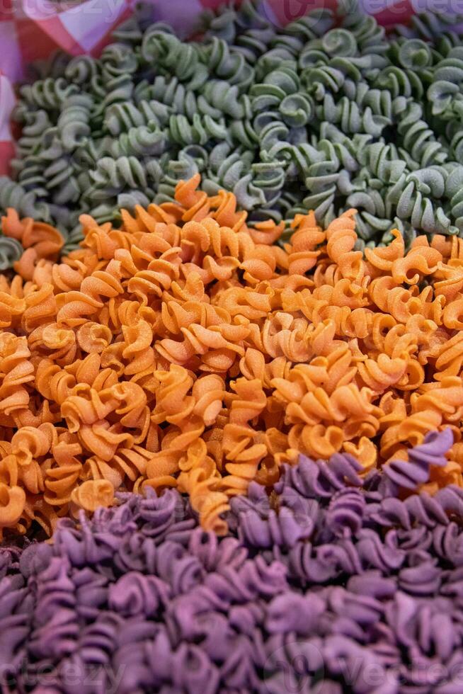 Tricolored Spiral Pasta photo