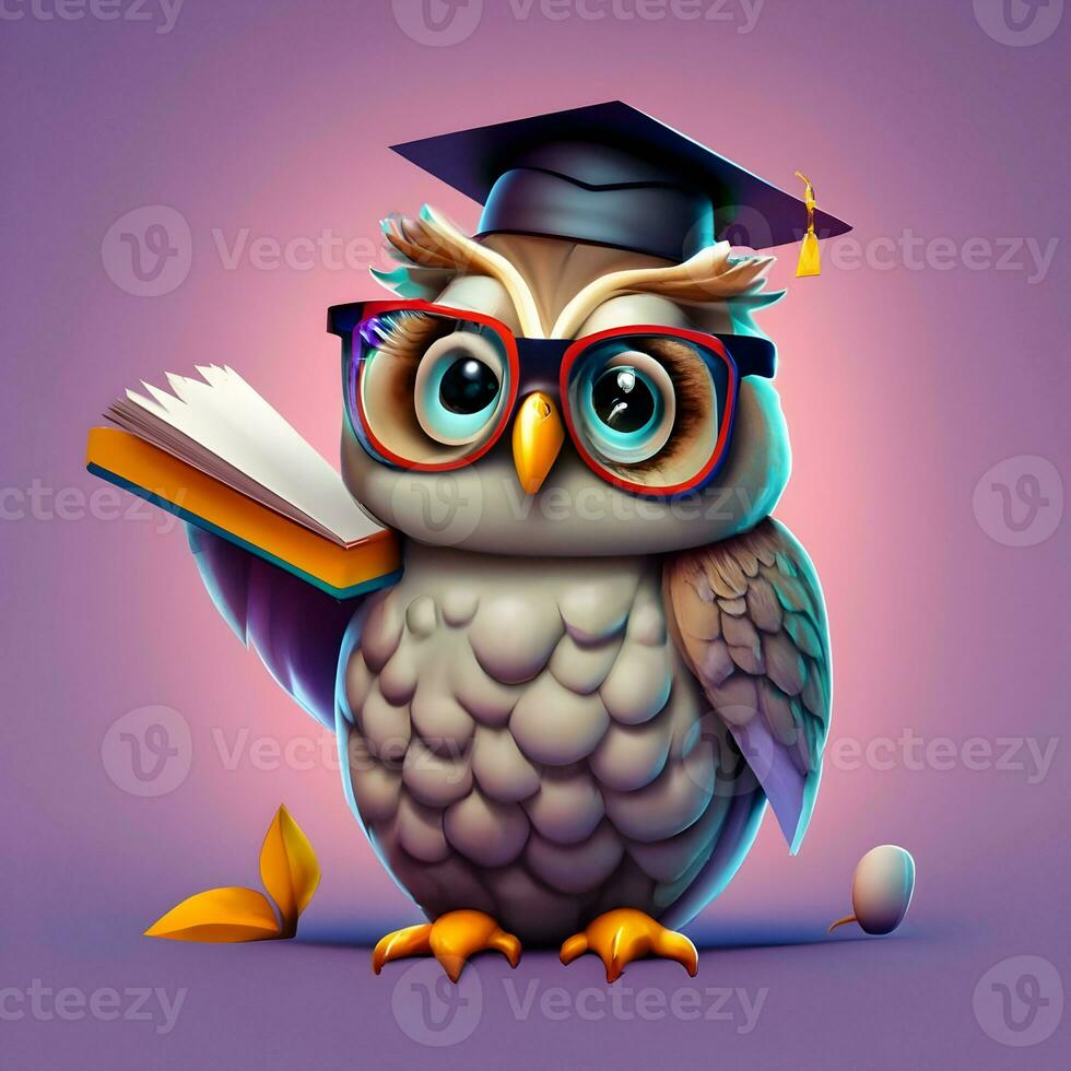 3D character mascot for a web-based e-learning platform. photo