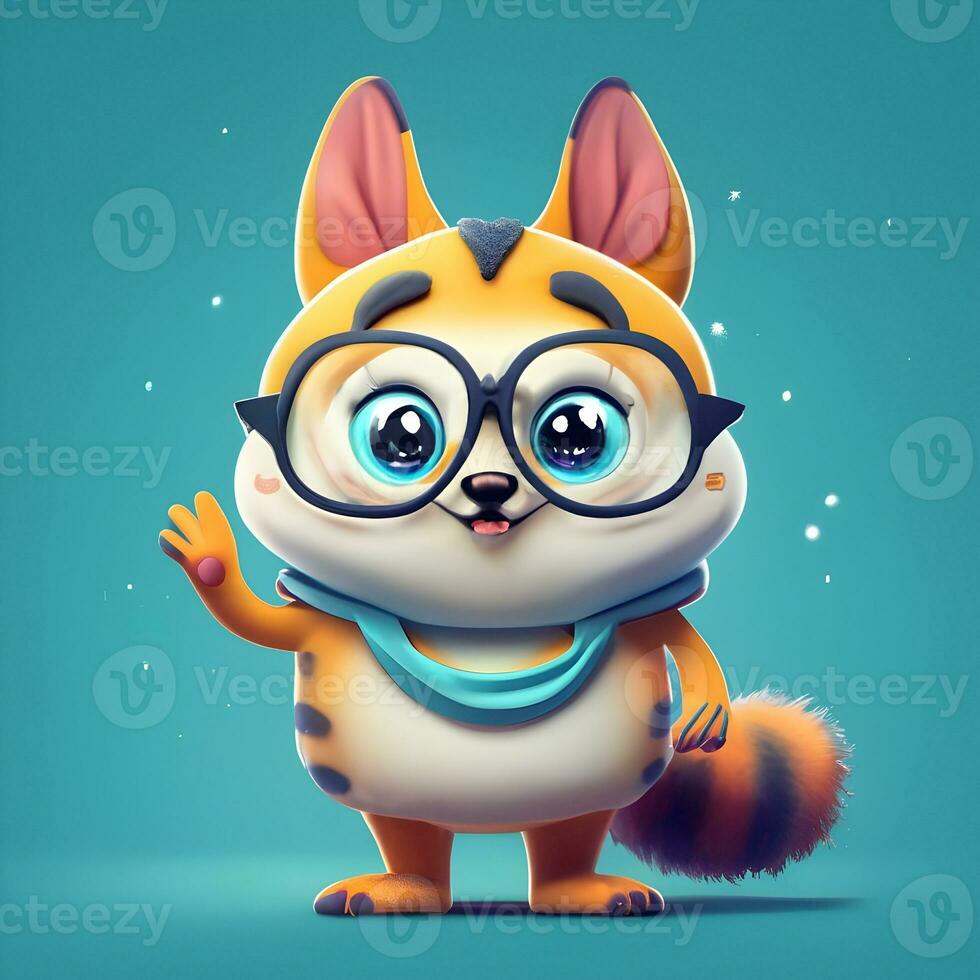 3D character mascot for a web-based educational platform targeting children photo