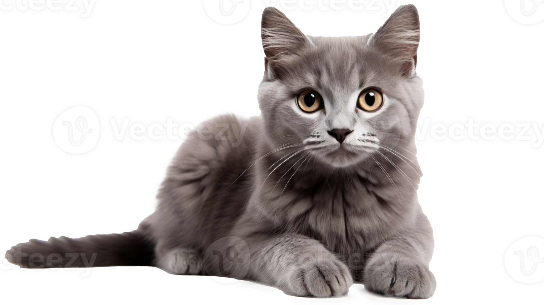 gray cat on a white background png