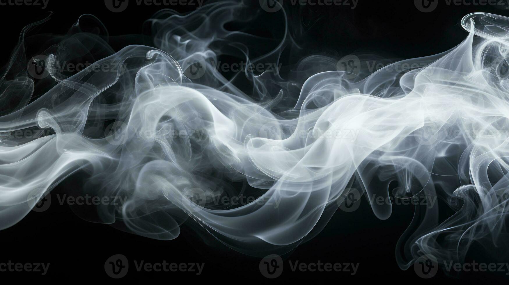 white smoke on a black background photo