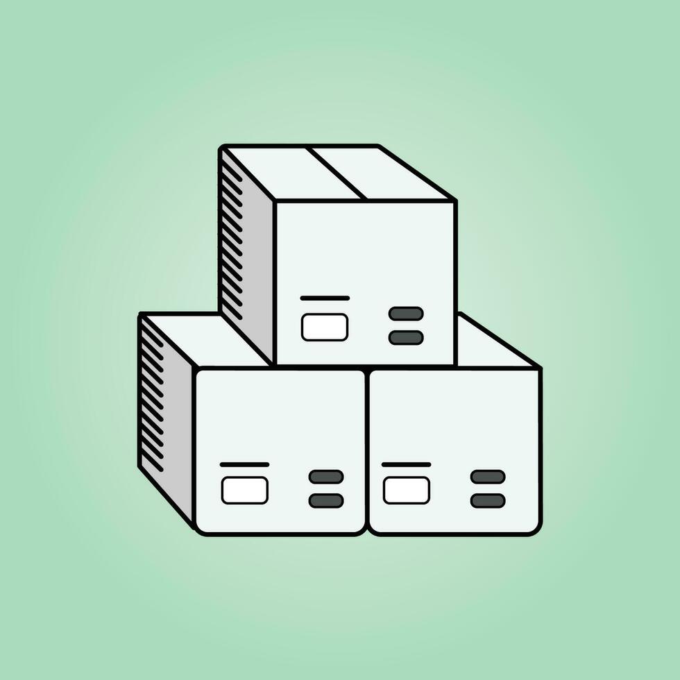 Box logistic package icons logo vector