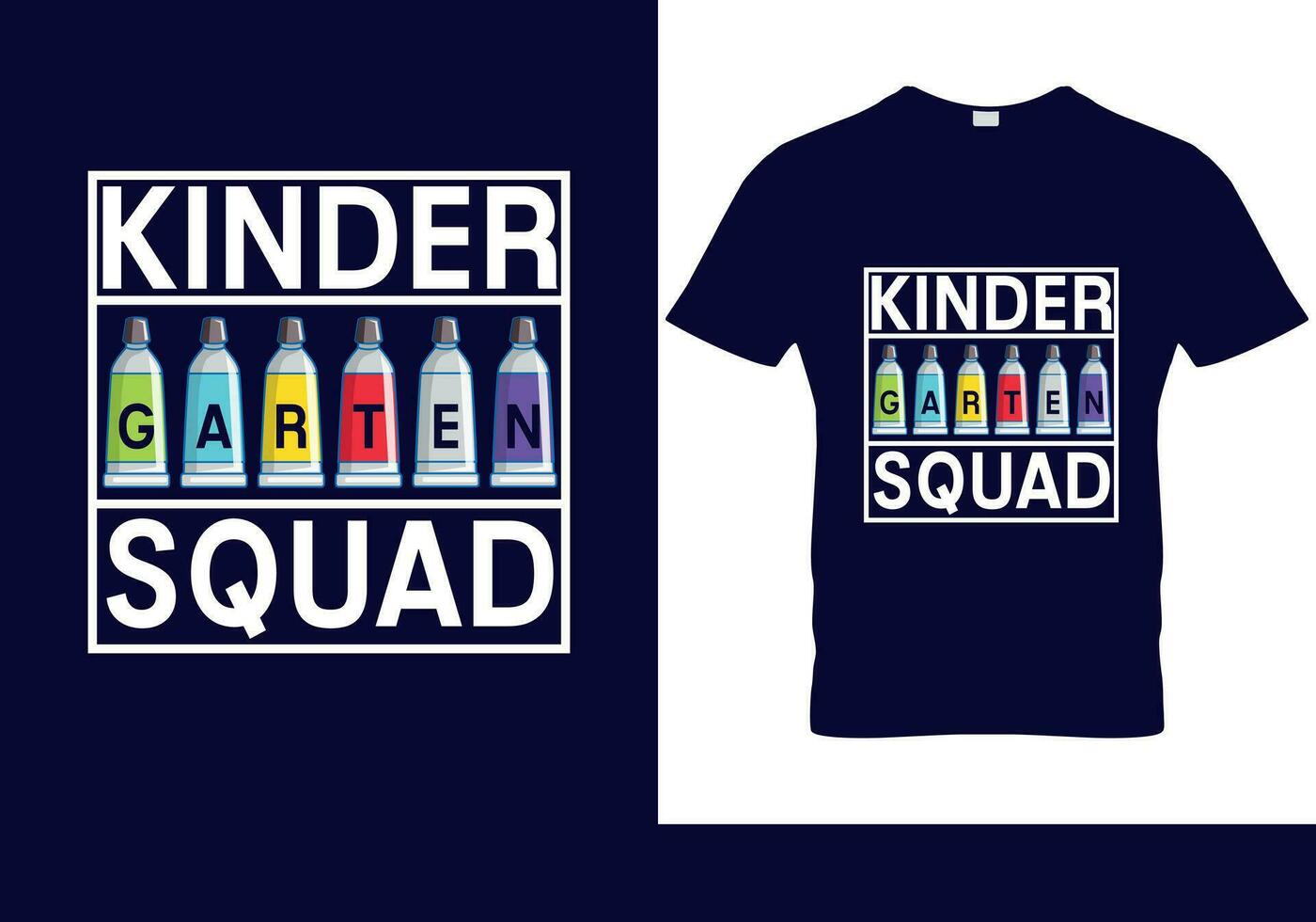 Vector Kindergarten Squad tshirt design back to school tshirt design