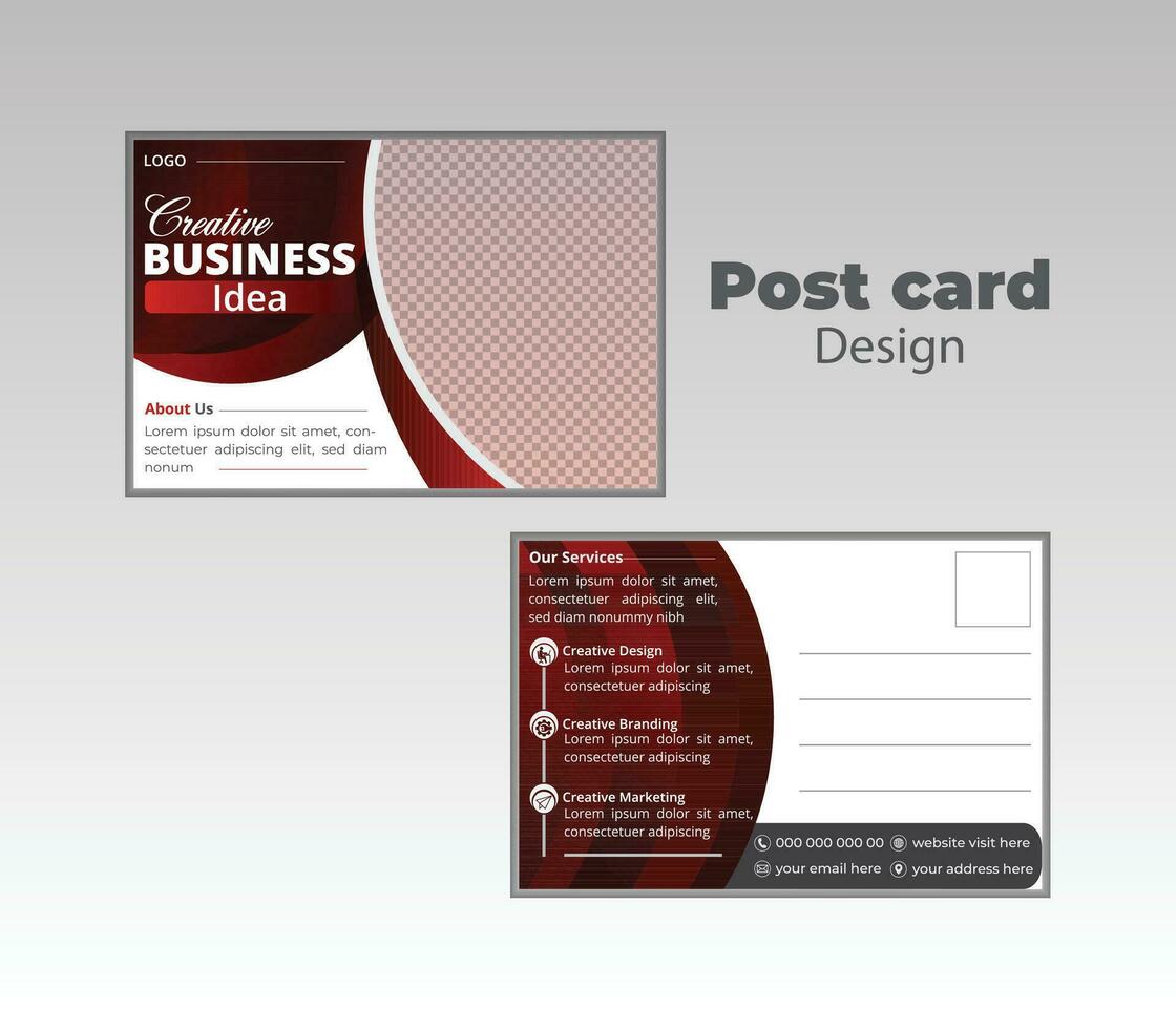 Postcard design free download for you vector