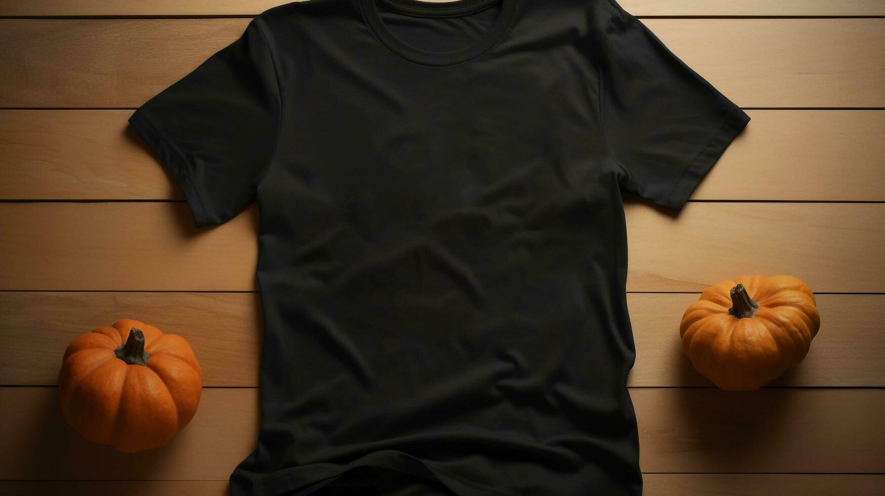 a black women's t - shirt Halloween mockup, AI Generated photo